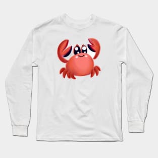 Cute Crab Drawing Long Sleeve T-Shirt